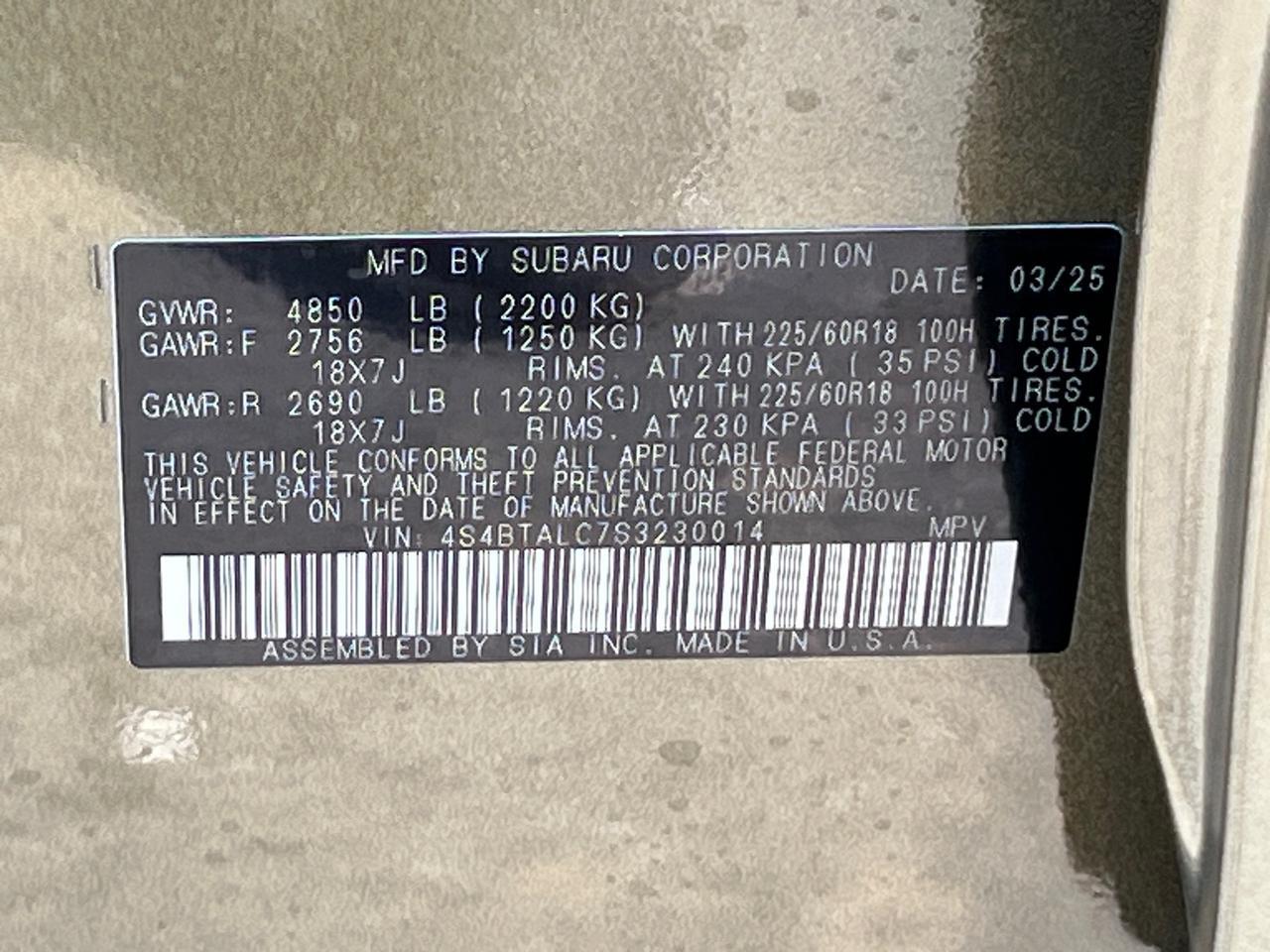 2025 Subaru Outback Onyx Edition Hagerstown MD