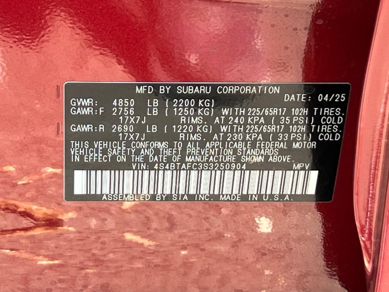 2025 Subaru Outback Premium Hagerstown MD