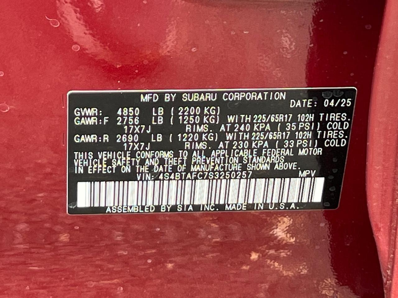 2025 Subaru Outback Premium Hagerstown MD