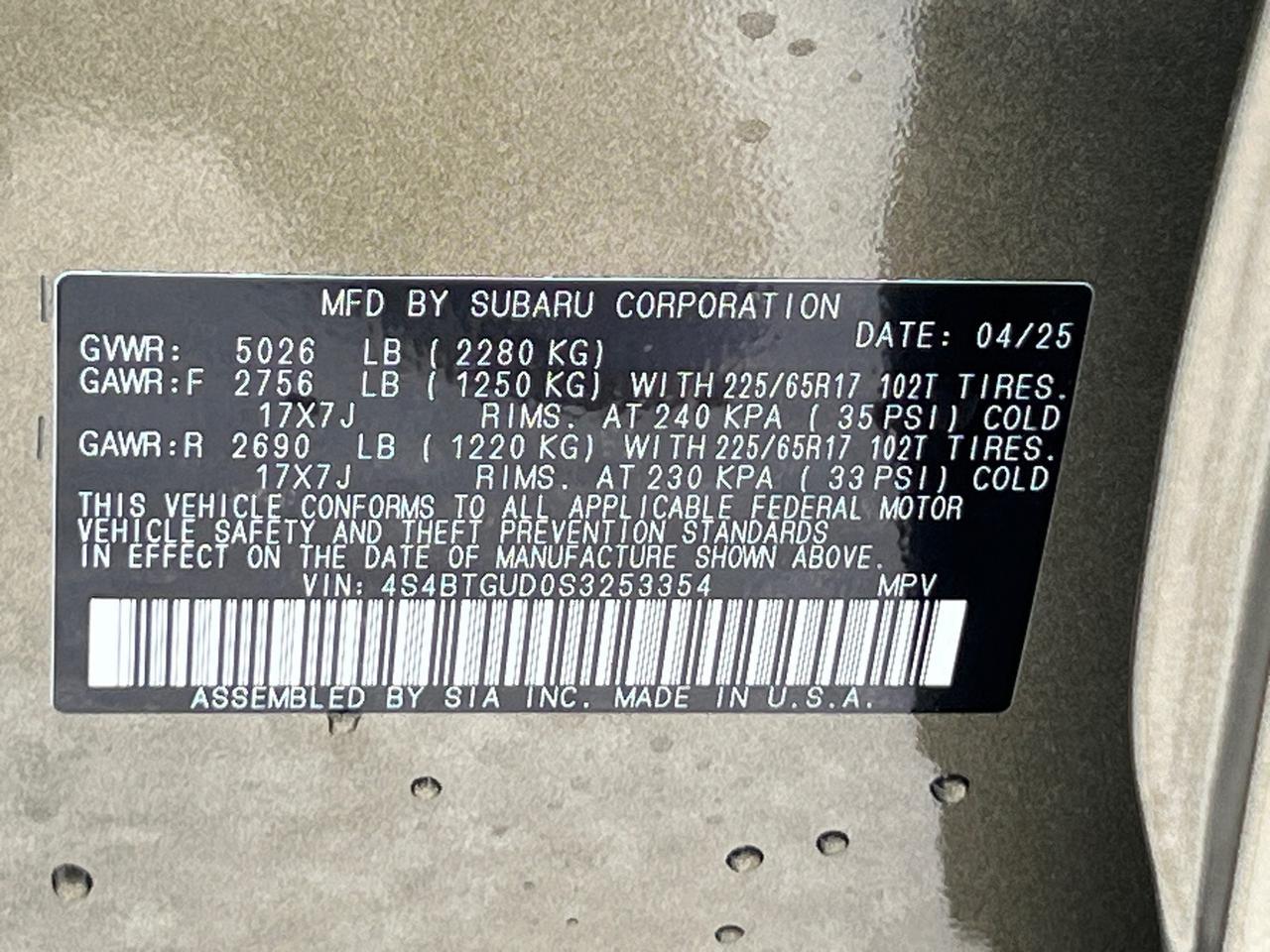 2025 Subaru Outback Wilderness Hagerstown MD