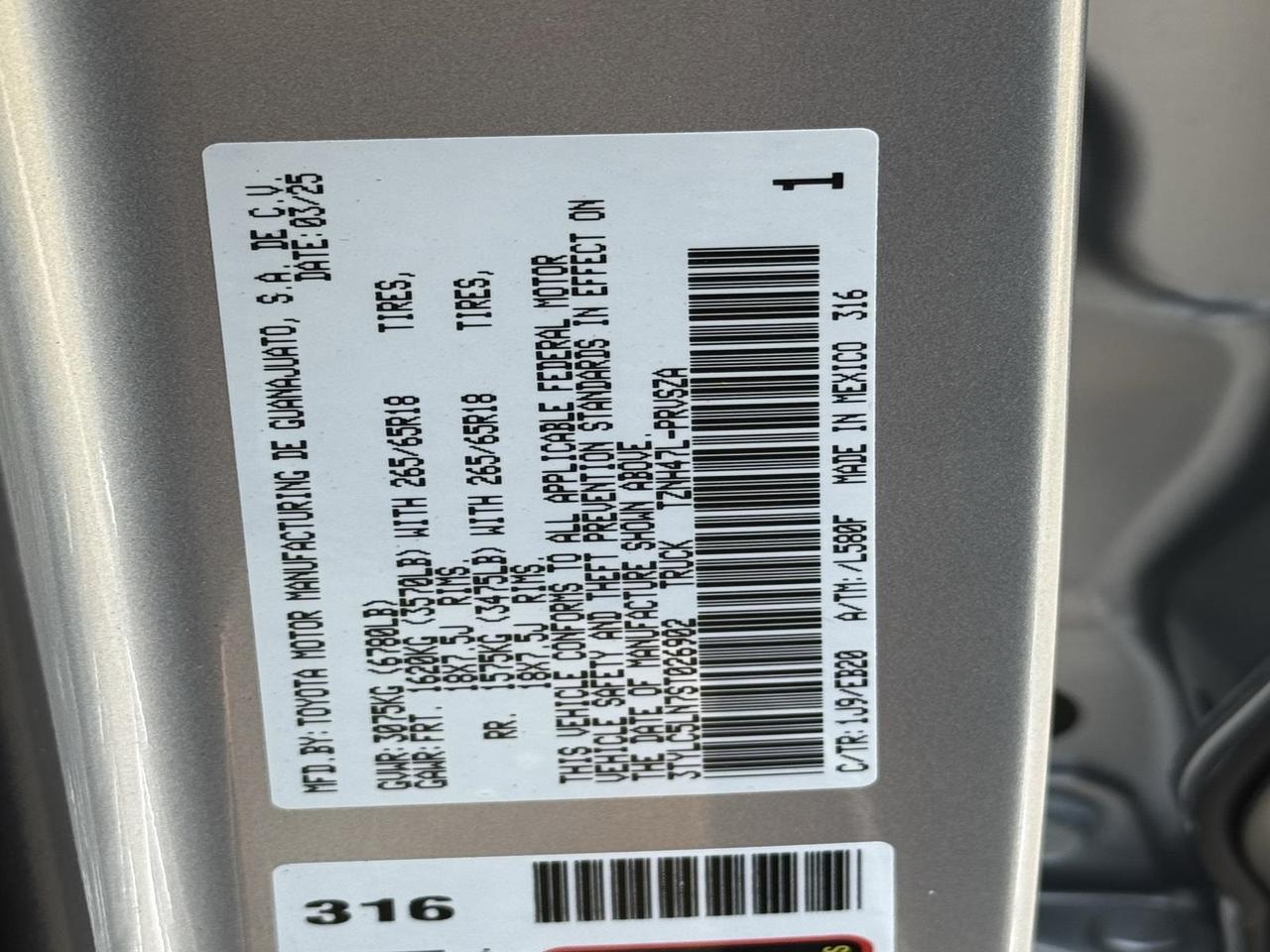 2025 Toyota Tacoma Hybrid Limited Fredericksburg VA