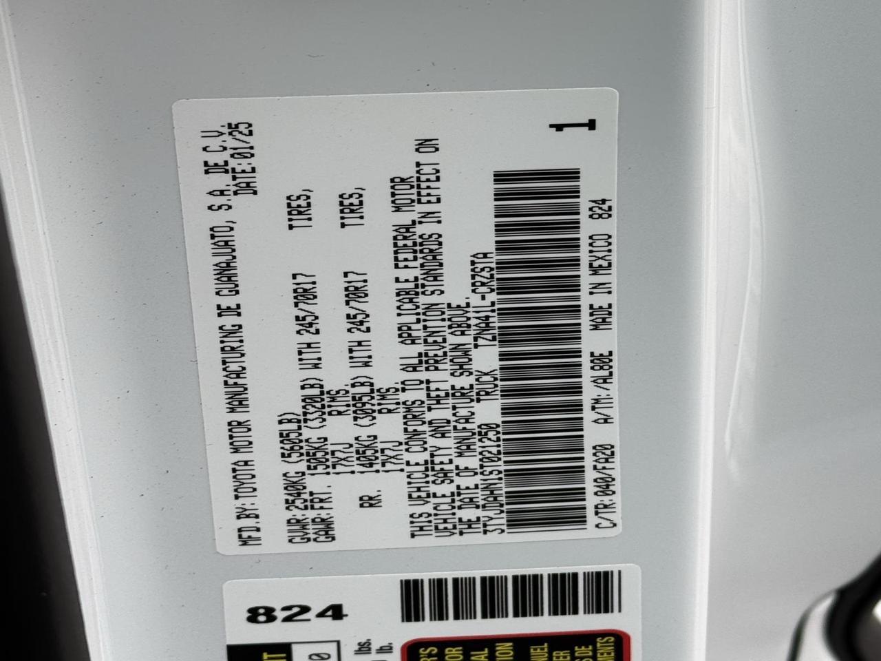 2025 Toyota Tacoma SR Fredericksburg VA