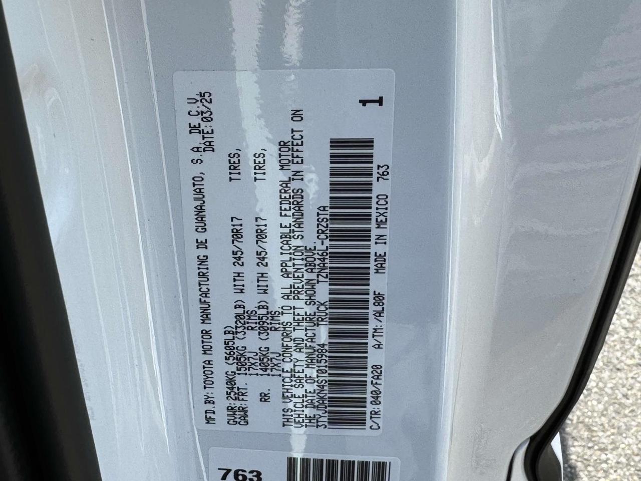 2025 Toyota Tacoma SR Fredericksburg VA