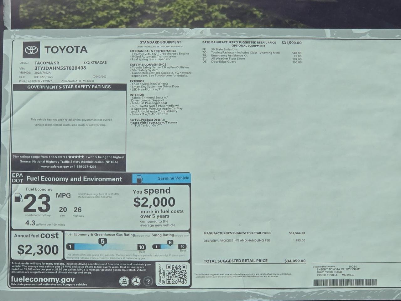 2025 Toyota Tacoma SR Stafford VA