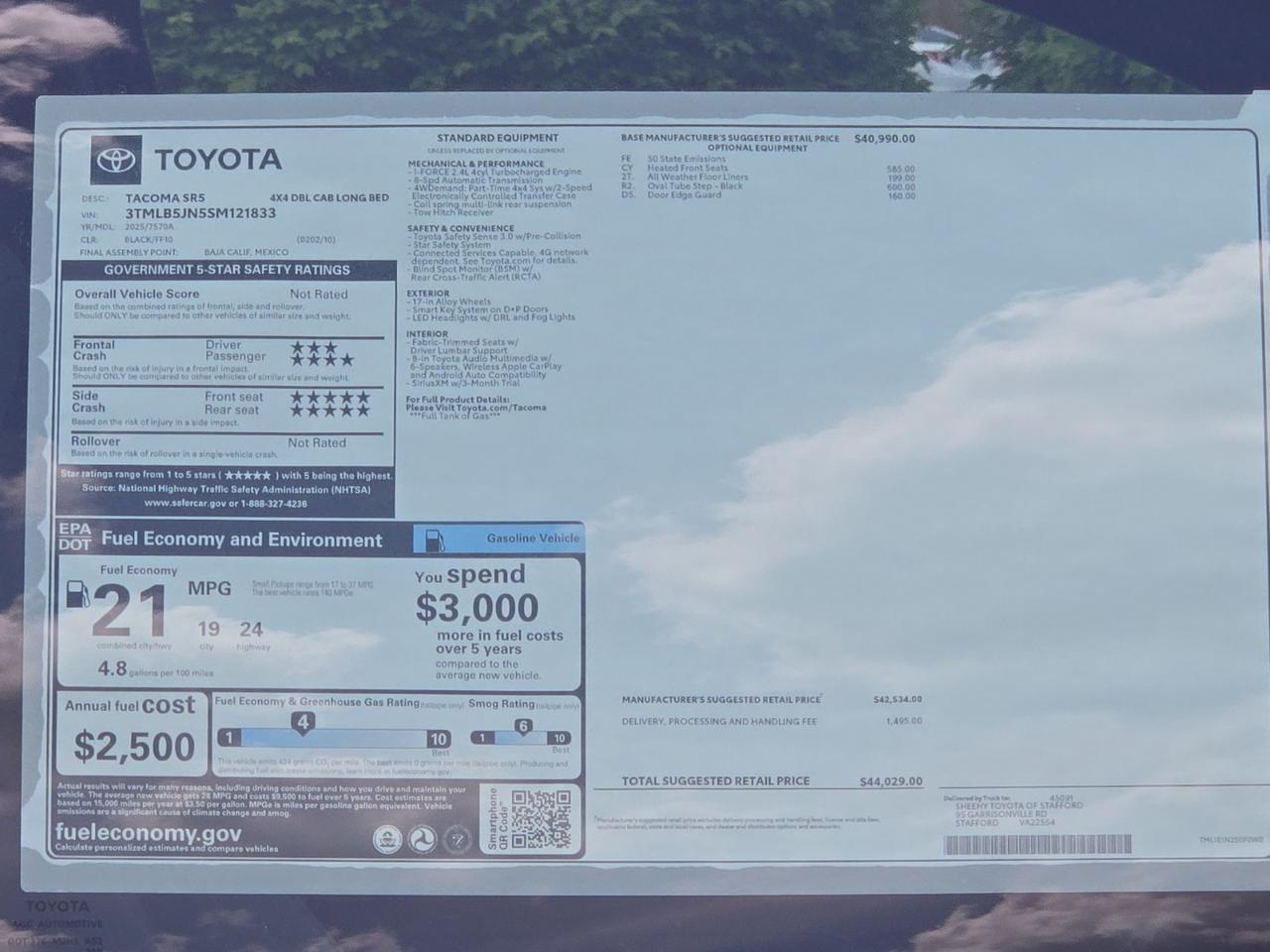 2025 Toyota Tacoma SR5 Stafford VA