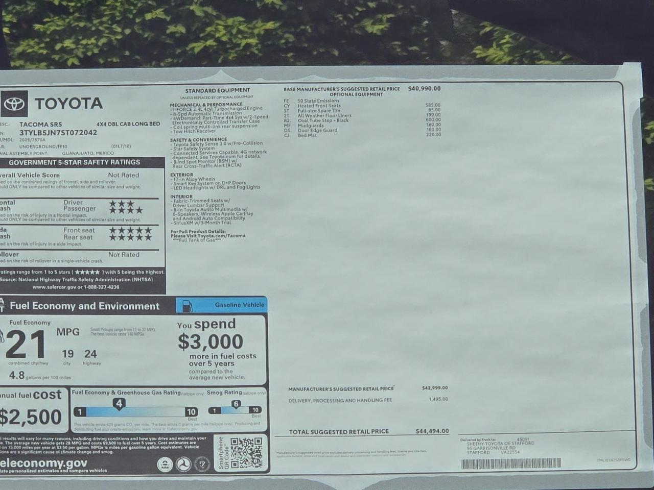 2025 Toyota Tacoma SR5 Stafford VA