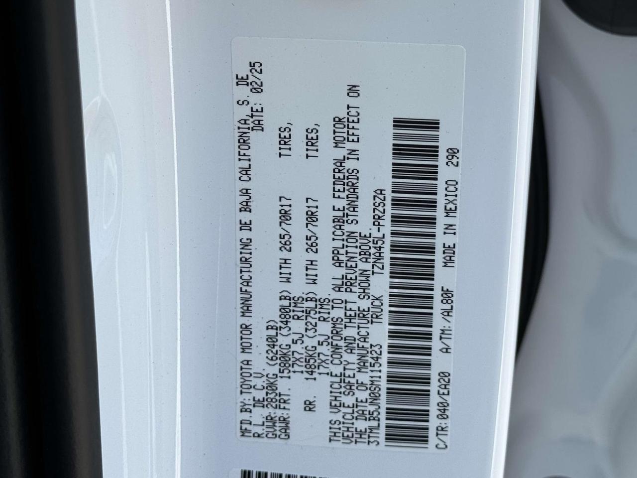 2025 Toyota Tacoma TRD Off-Road Fredericksburg VA