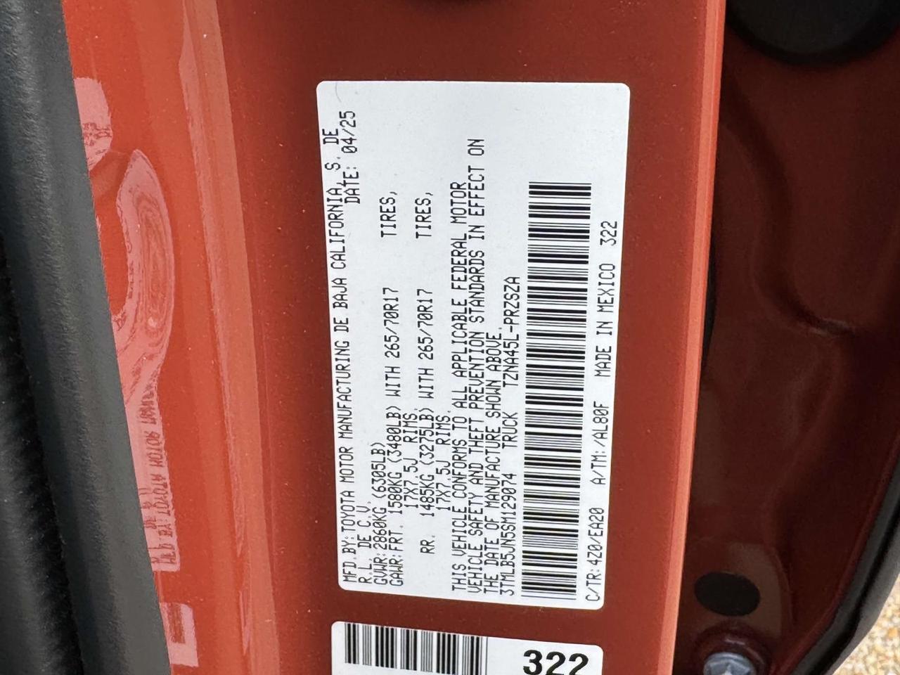 2025 Toyota Tacoma TRD Off-Road Fredericksburg VA