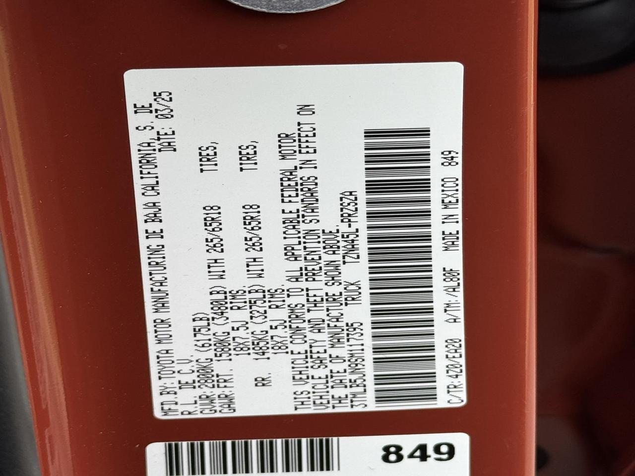 2025 Toyota Tacoma TRD Sport Fredericksburg VA