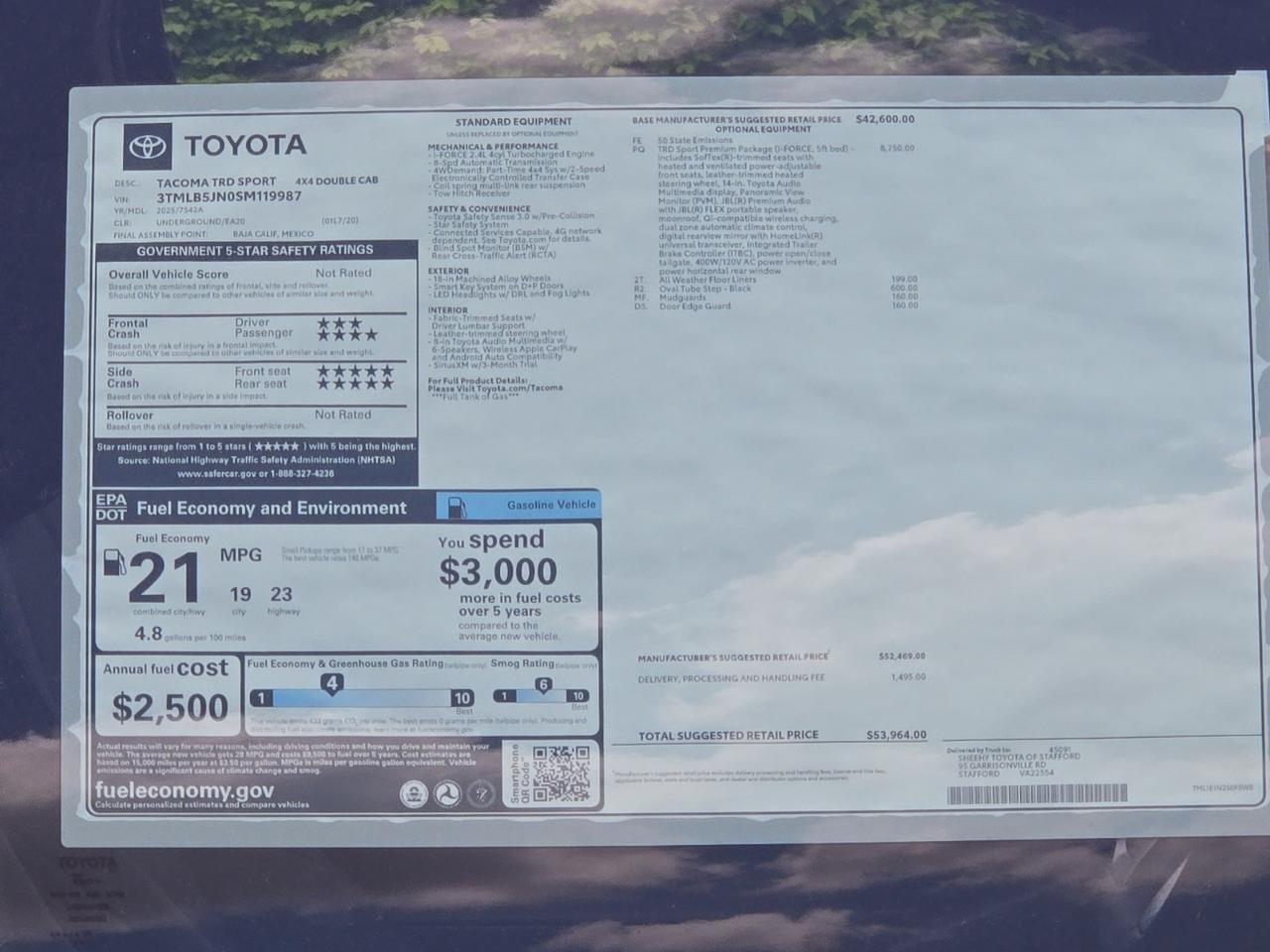 2025 Toyota Tacoma TRD Sport Stafford VA