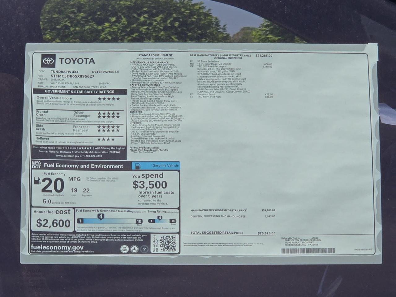 2025 Toyota Tundra Hybrid 1794 Edition Stafford VA