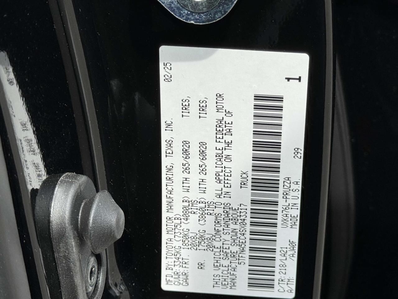 2025 Toyota Tundra Platinum Fredericksburg VA