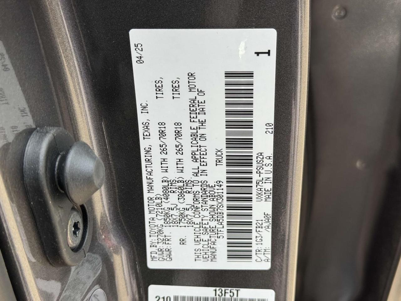 2025 Toyota Tundra SR5 Fredericksburg VA