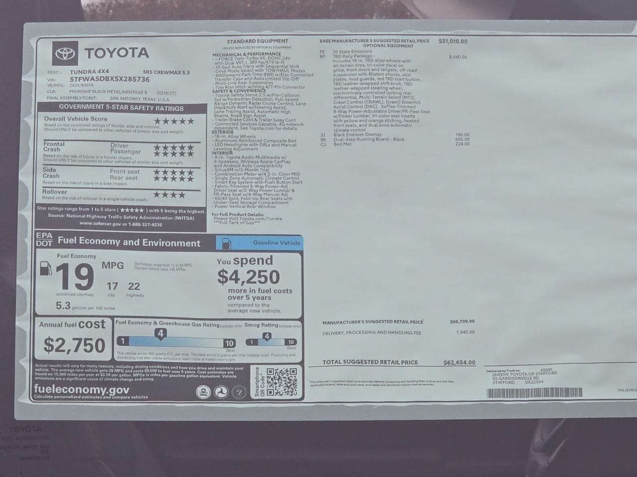 2025 Toyota Tundra SR5 Stafford VA