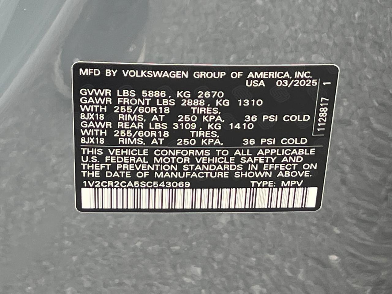 2025 Volkswagen Atlas 2.0T Peak Edition SE Hagerstown MD