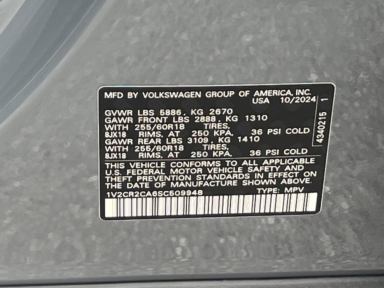 2025 Volkswagen Atlas 2.0T Peak Edition SE Hagerstown MD