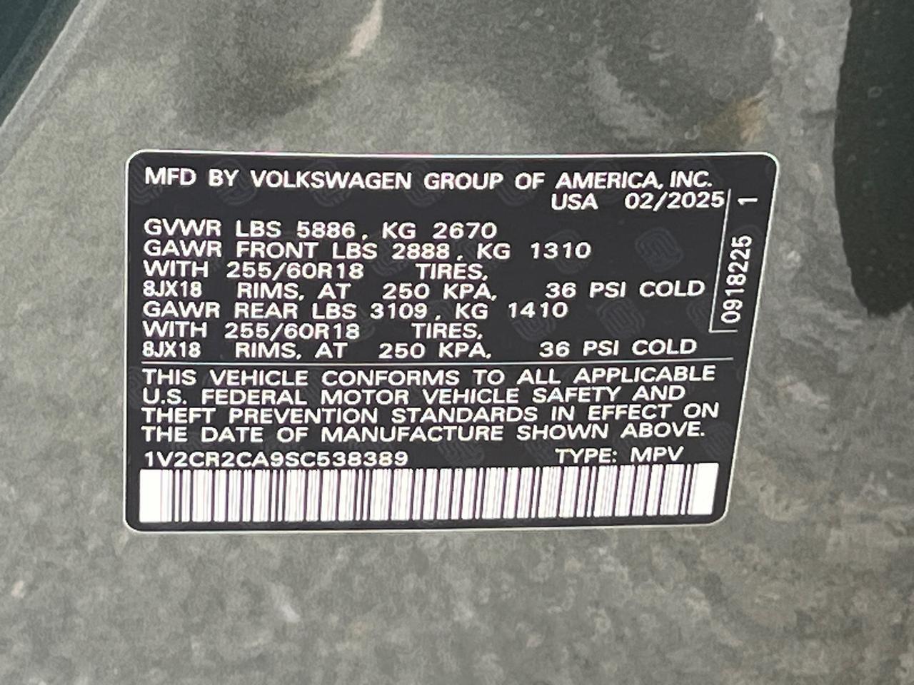 2025 Volkswagen Atlas 2.0T Peak Edition SE Hagerstown MD