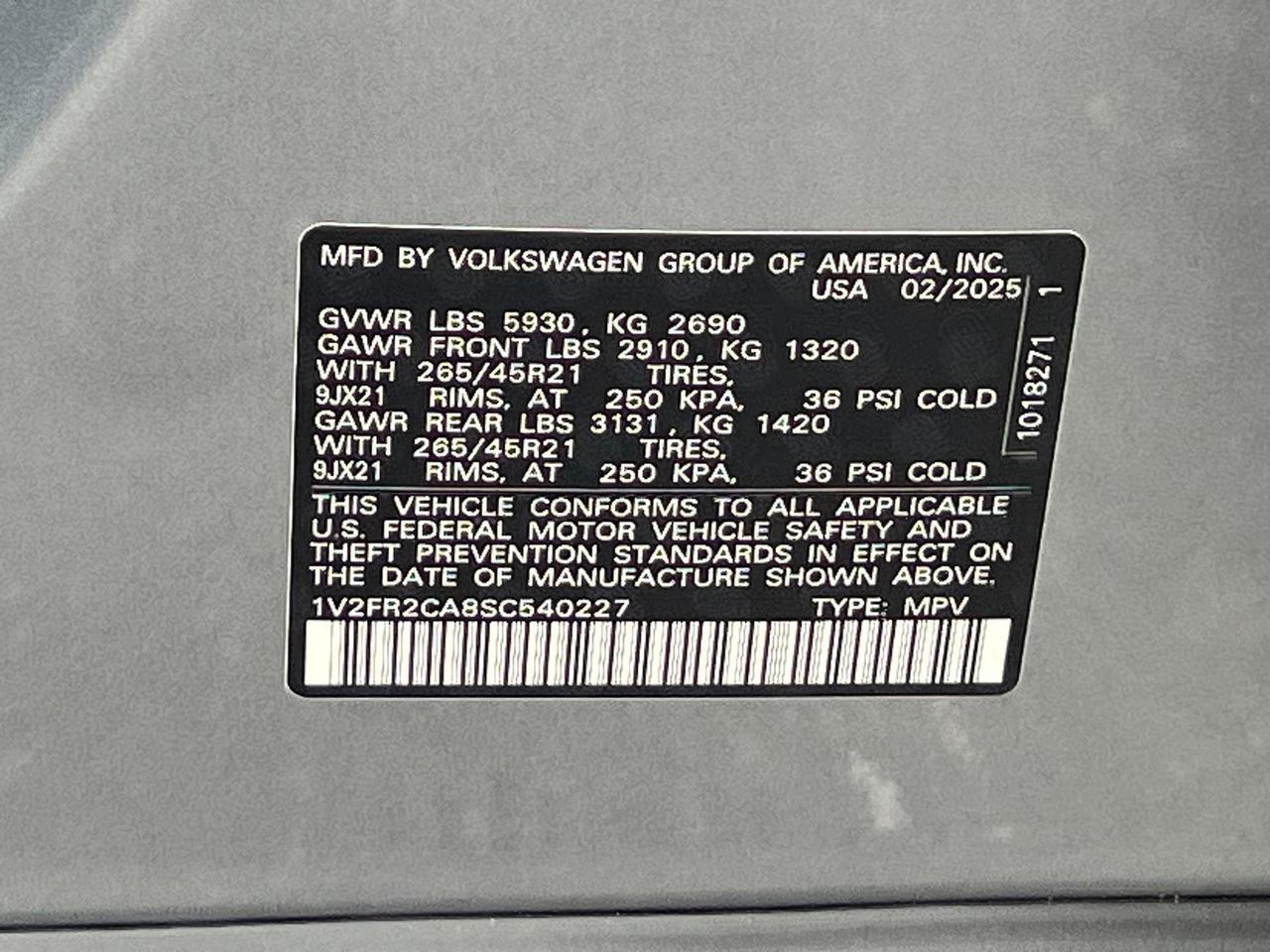 2025 Volkswagen Atlas 2.0T SEL Premium R-Line Hagerstown MD