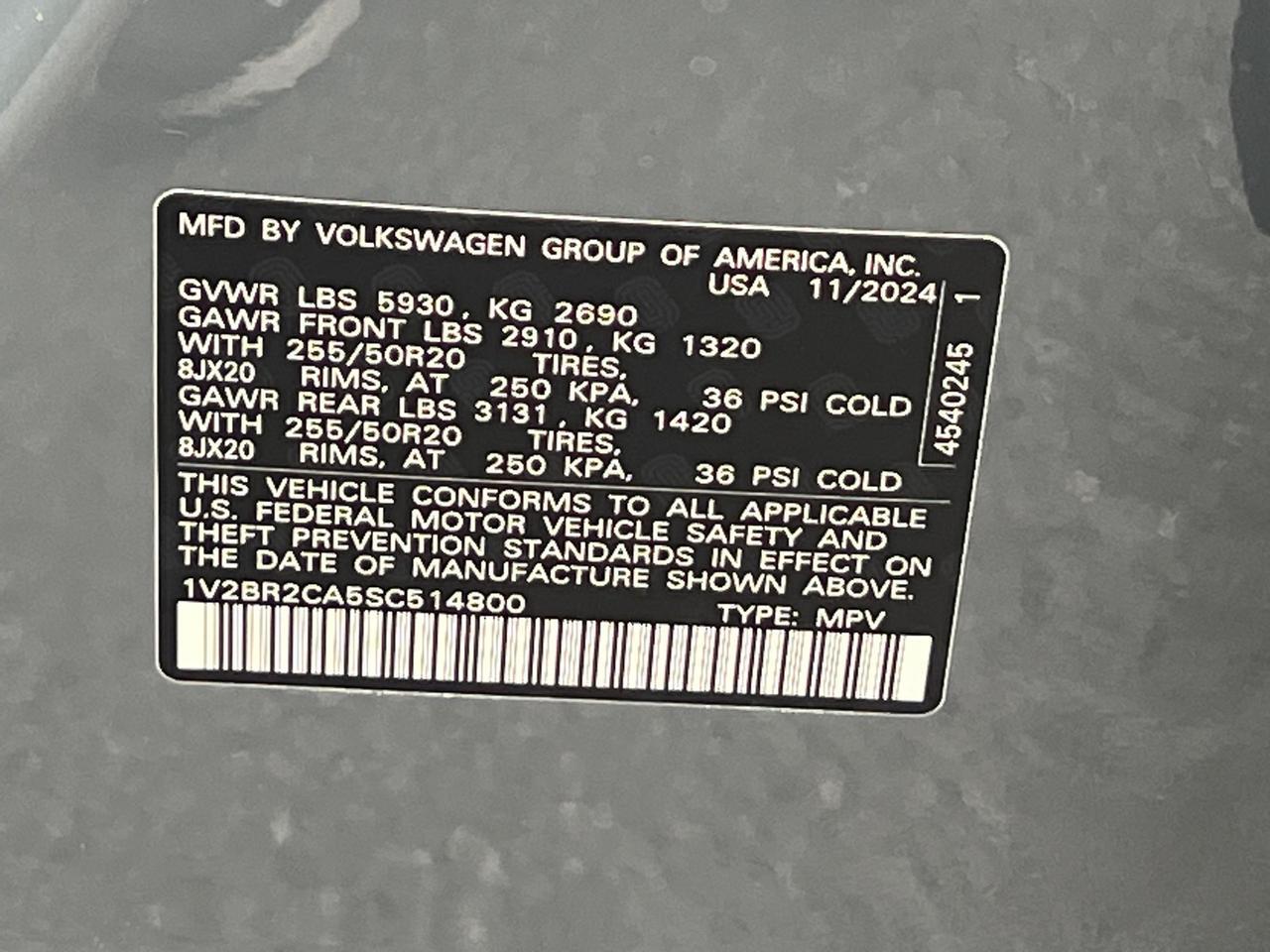 2025 Volkswagen Atlas 2.0T SEL Hagerstown MD